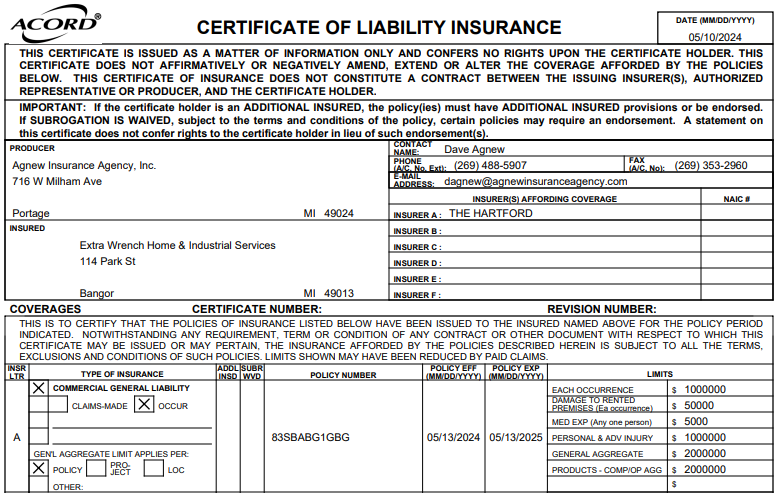 2024 Insurance Policy